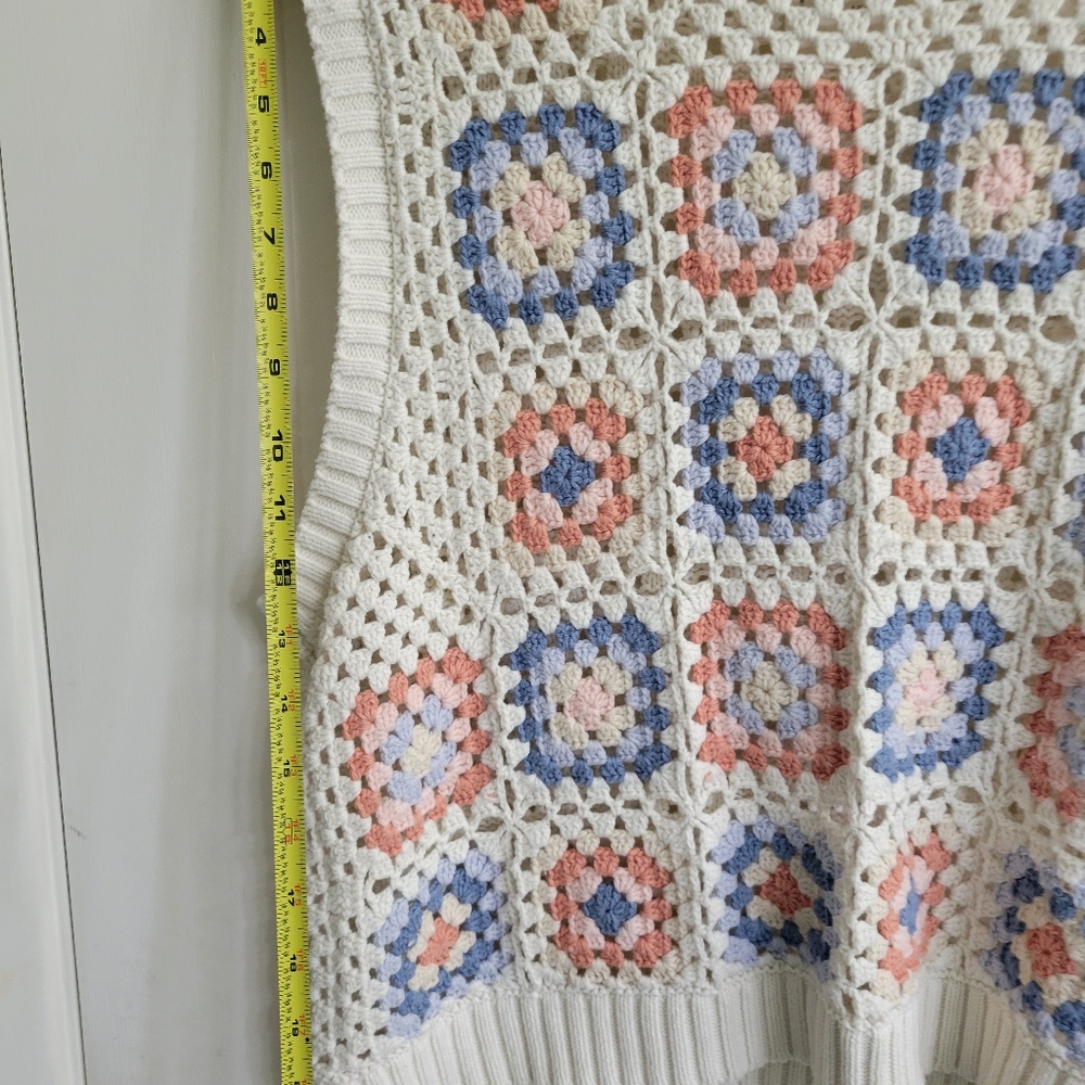 Lucky Brand Women's Granny Square Crochet Vest - Picture 6 of 16